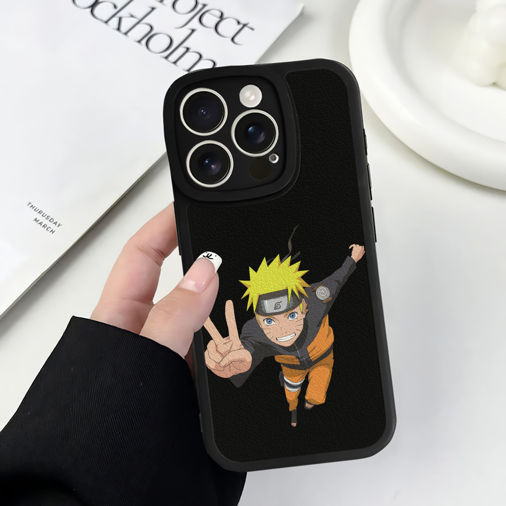 （画像用） NARUTO -ナルト- うずまき ナルト Uzumaki Naruto 【iPhone 16シリーズ対応】シリコンスマホケース（レザー調） 材質：シリコン